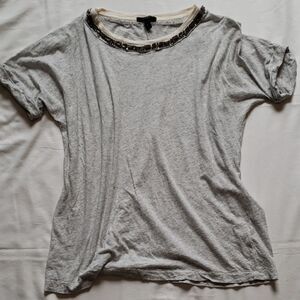 J. Crew embelished neckline tee